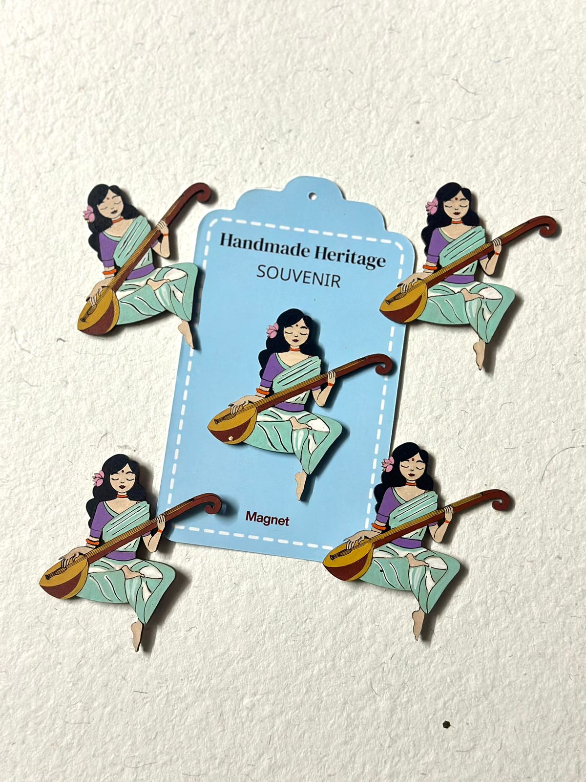 Sitar Player (Female) Fridge Magnet