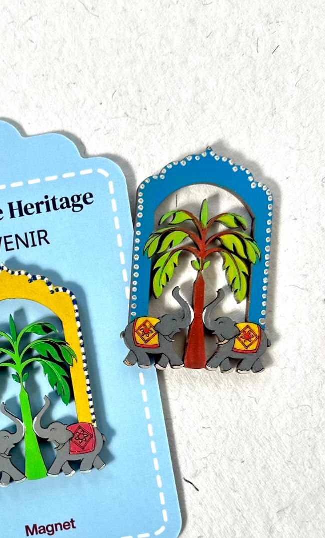 Jharokha (Blue) Fridge Magnet