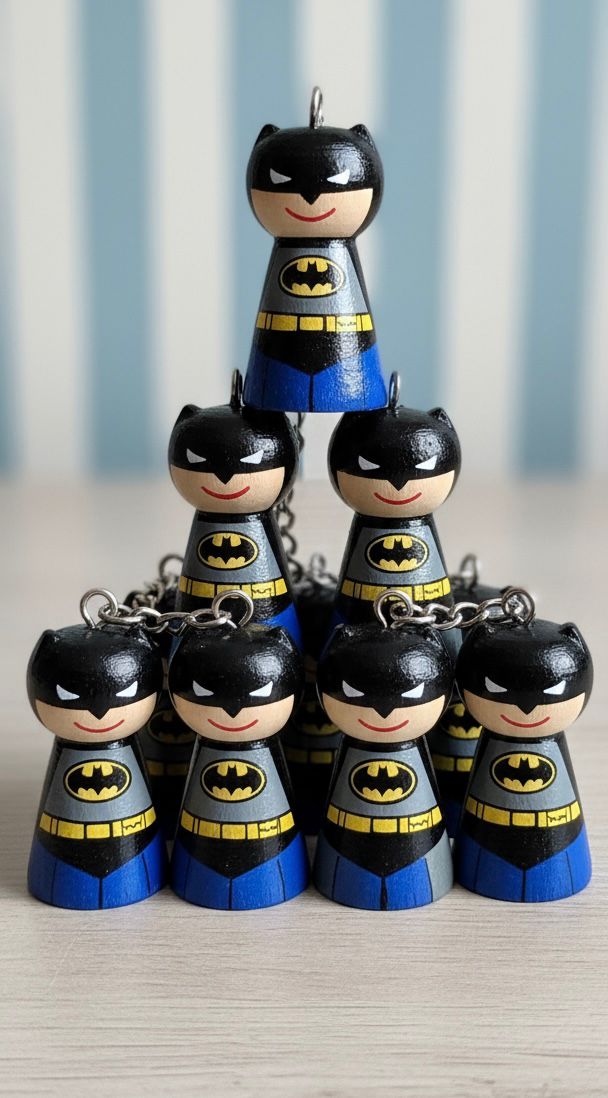 Batman Wooden Keychain
