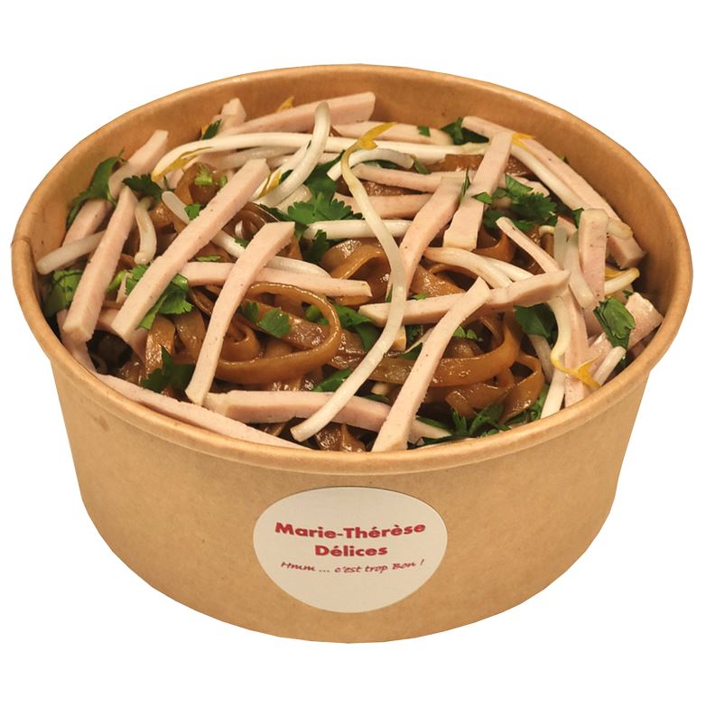 Nouilles sautées au porc au détail