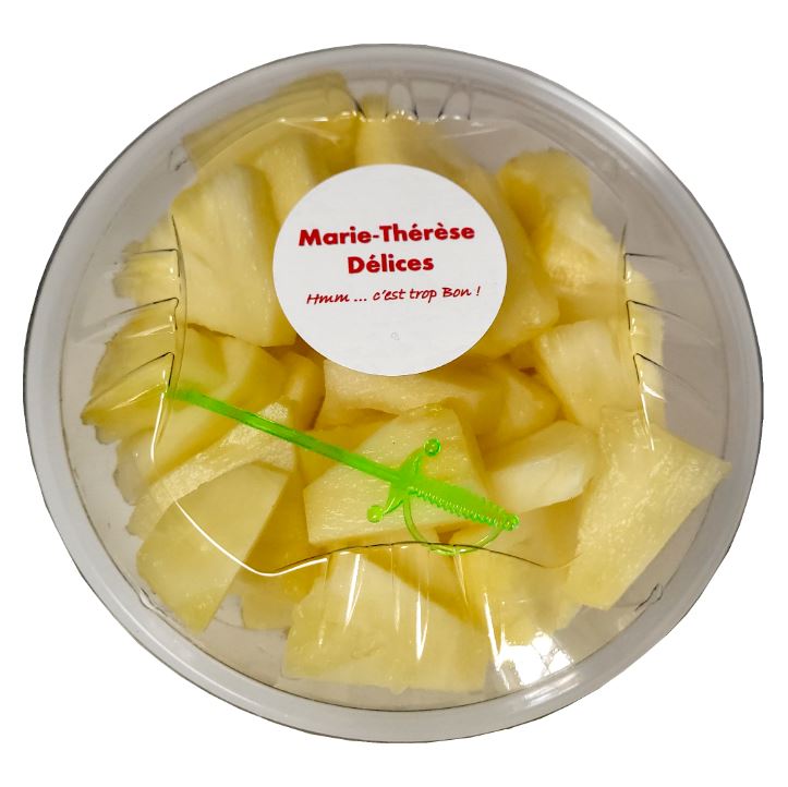 Ananas fraiche coupe pour menu