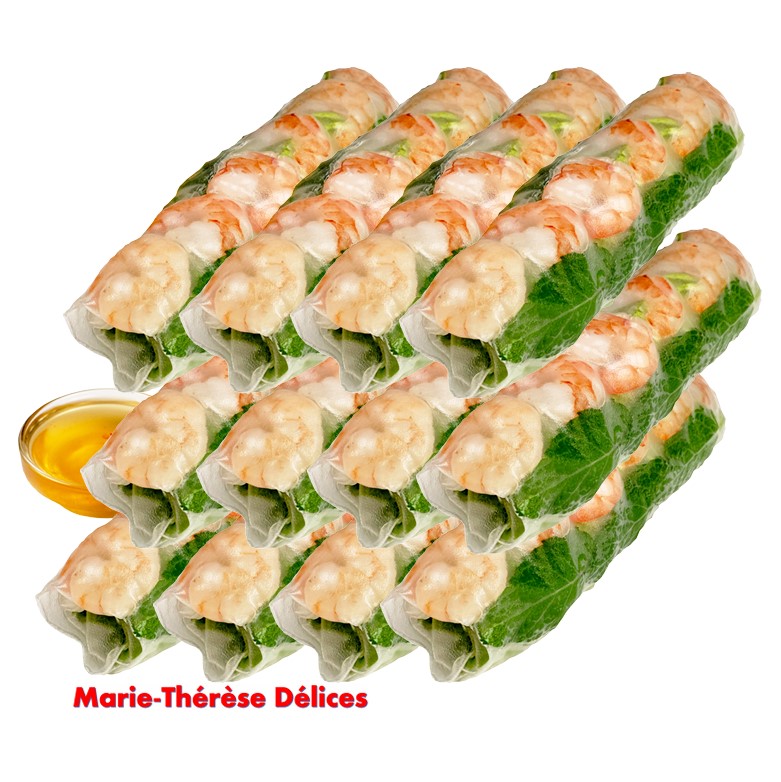12 Rouleaux de Printemps aux Crevettes + Sauce