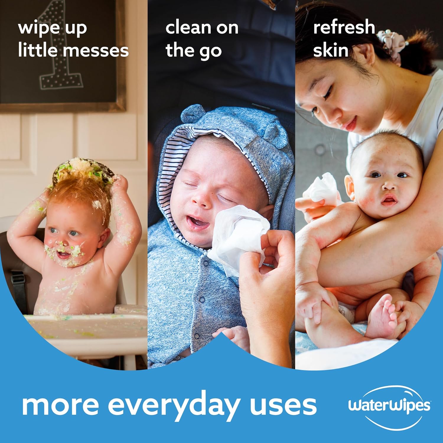 WaterWipes Plastic-Free Original Baby Wipes, 99.9% Water Based Wipes