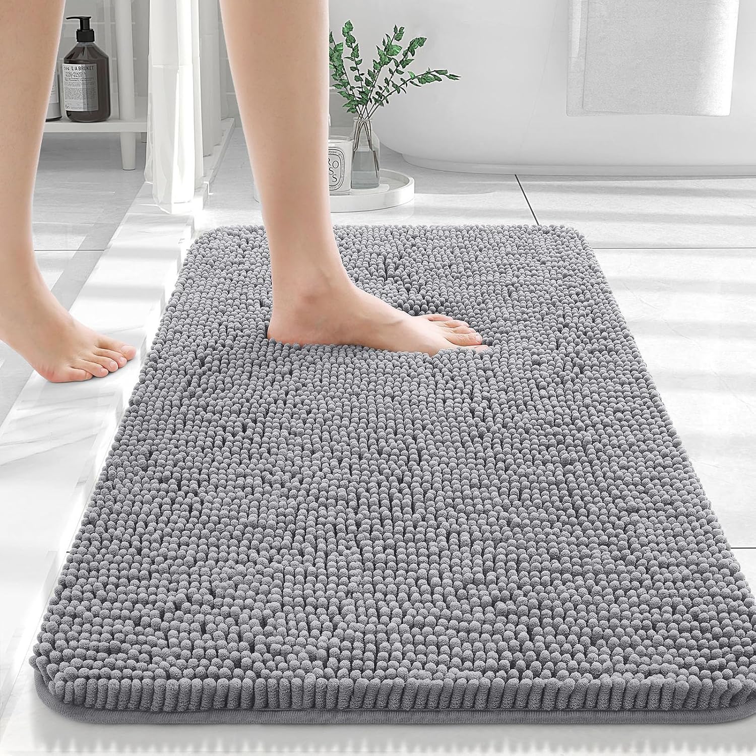 OLANLY Bathroom Rugs 30x20, Extra Soft Absorbent Chenille Bath Rugs