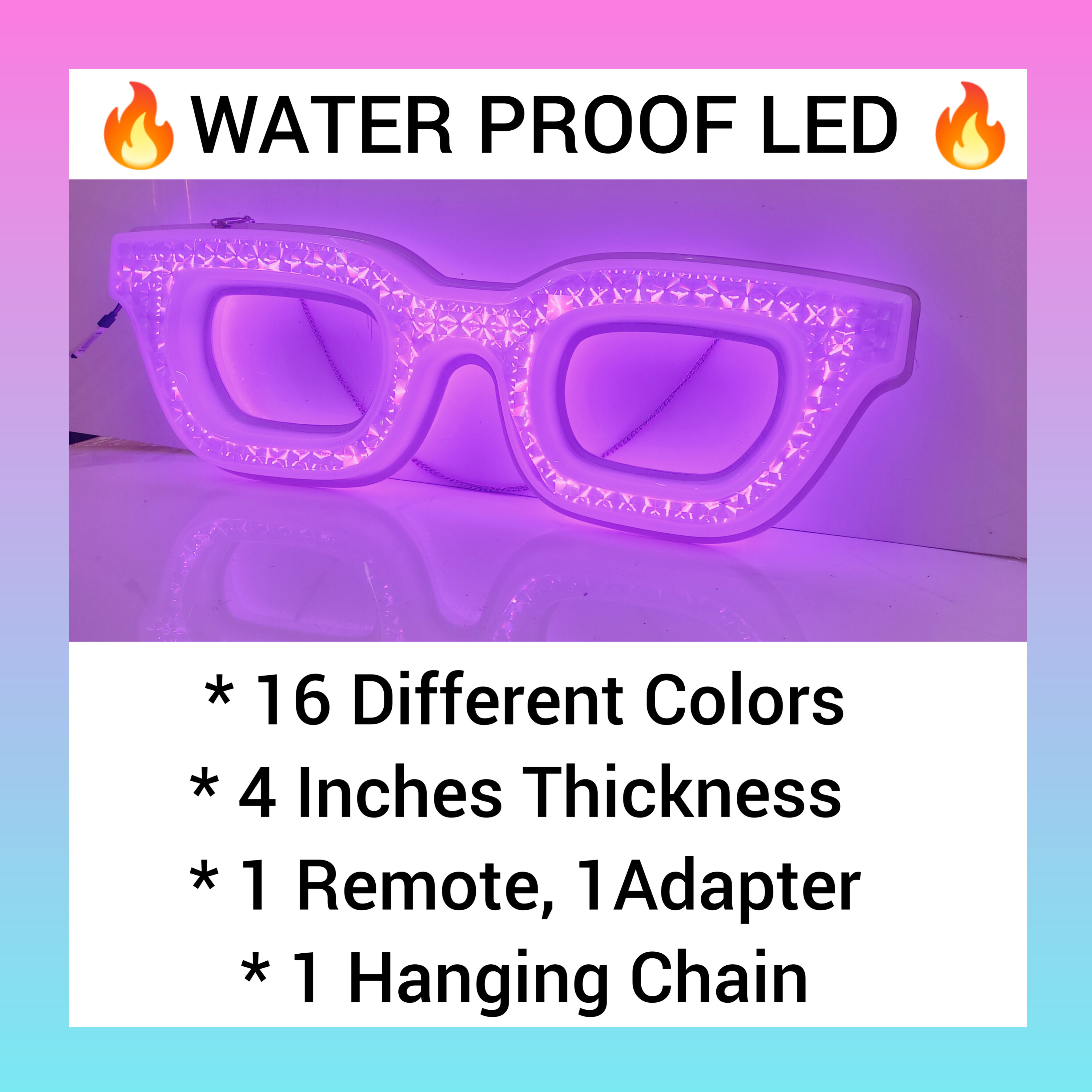 Waterproof LED Sunglasses Light