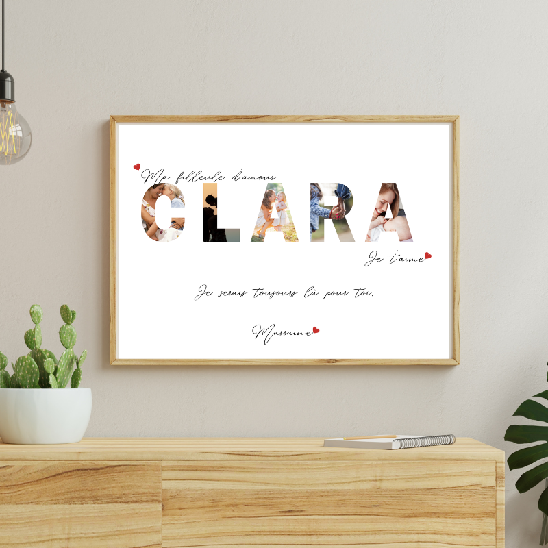 Affiche Ma filleule d’amour à personnaliser