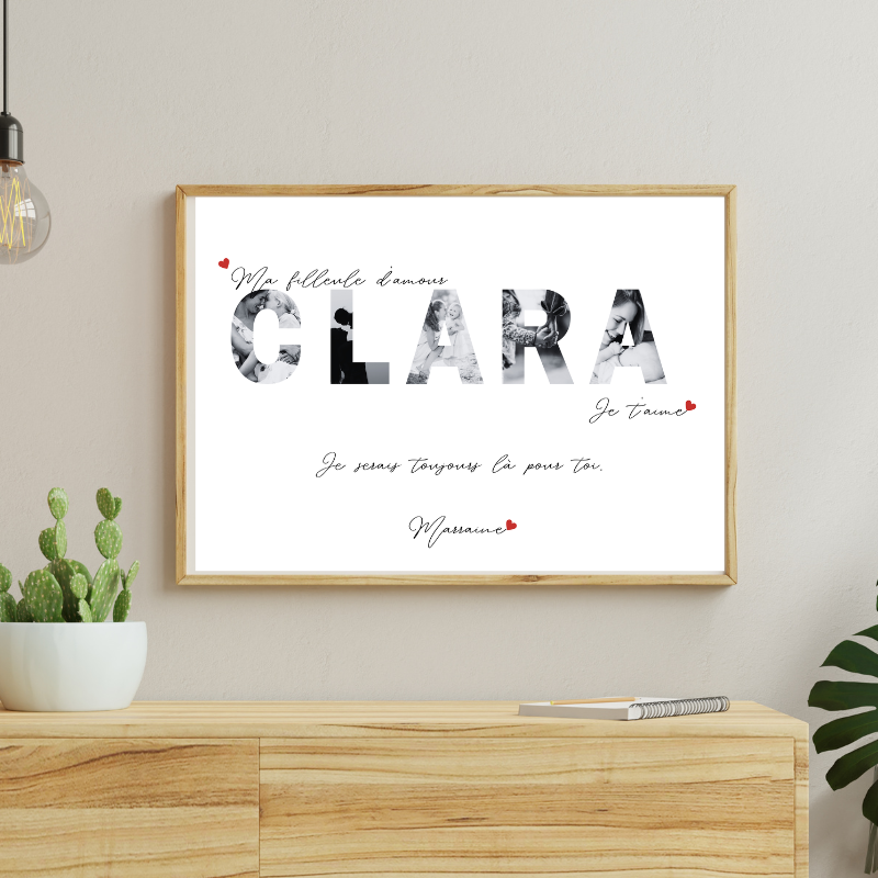 Affiche Ma filleule d’amour à personnaliser