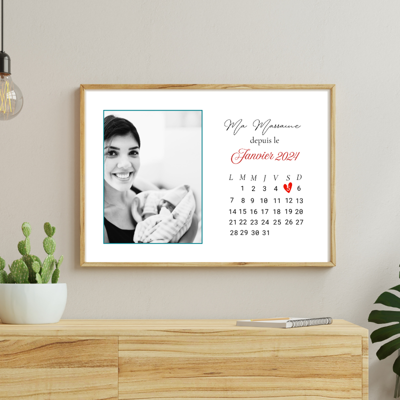 Affiche Pour ma marraine depuis [date de naissance]