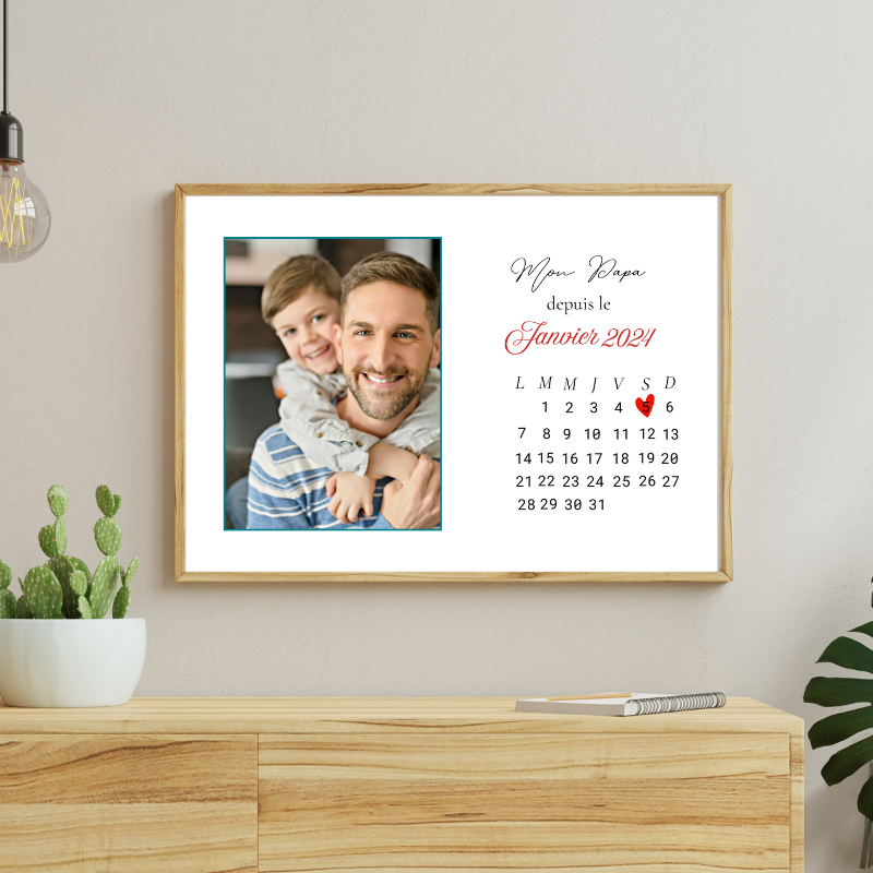 Affiche Pour mon papa depuis [date de naissance]