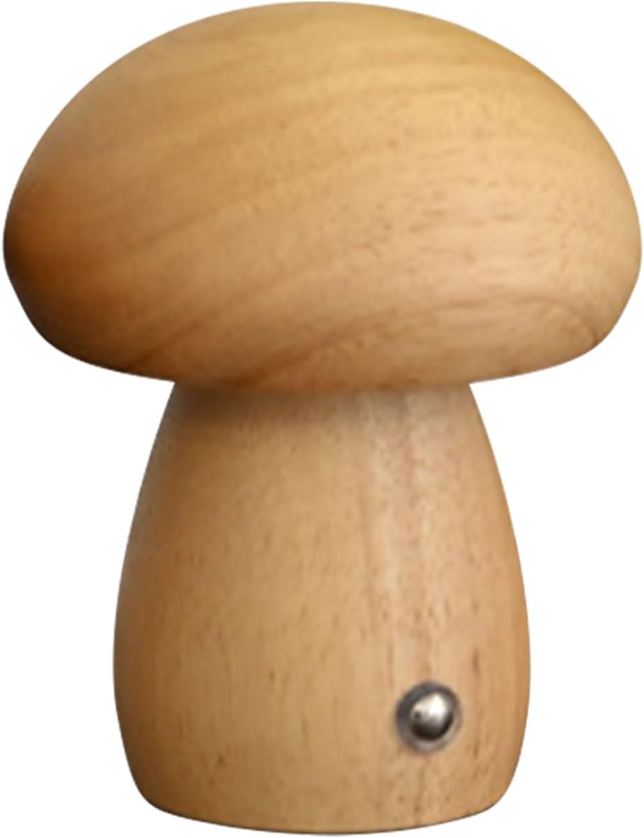 Lampe champignon en bois