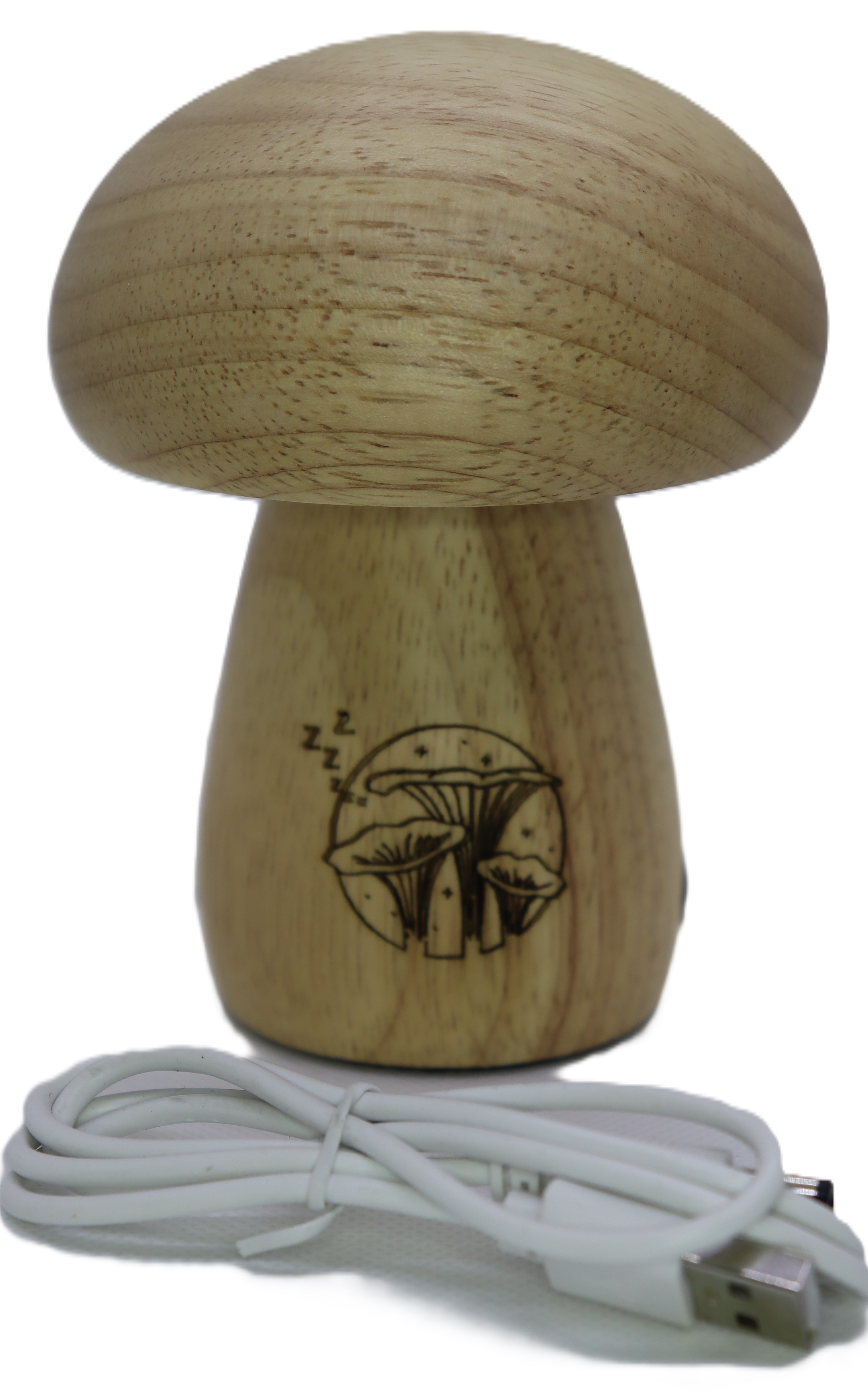Lampe champignon en bois
