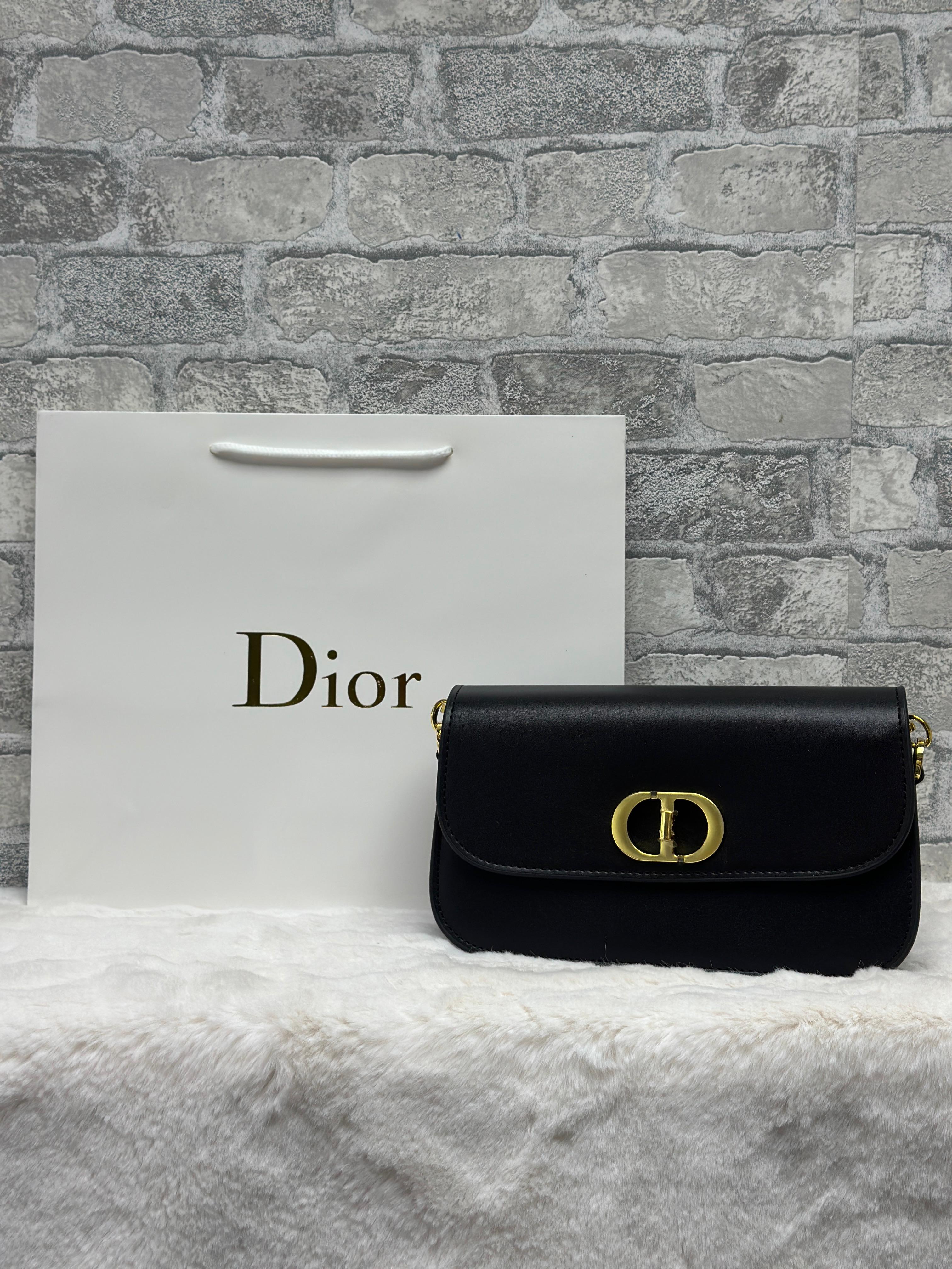 Black Dior handbag