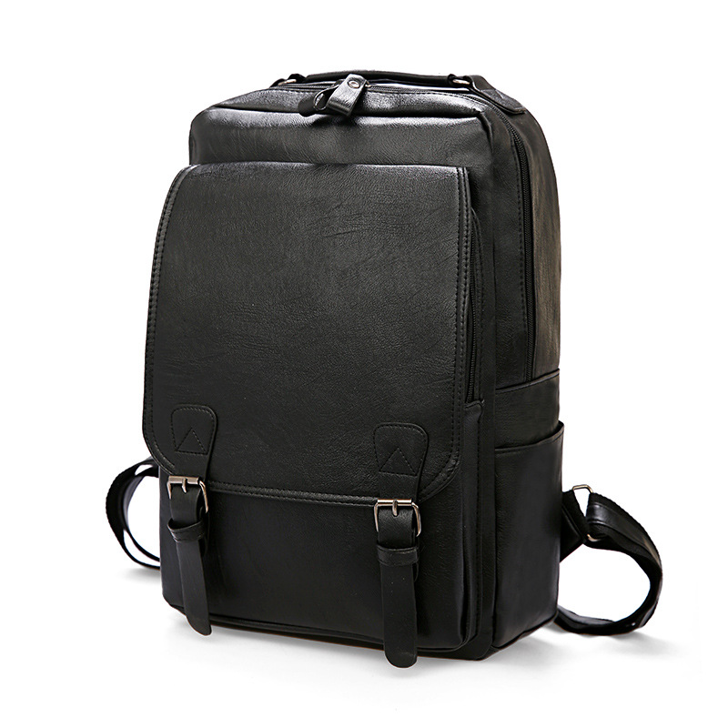 Black Leather Backpack