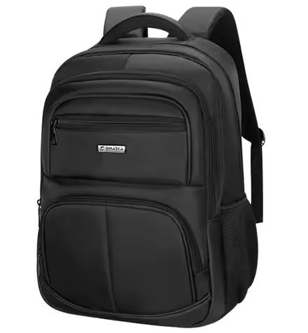 Multi-Compartment Black Backpack