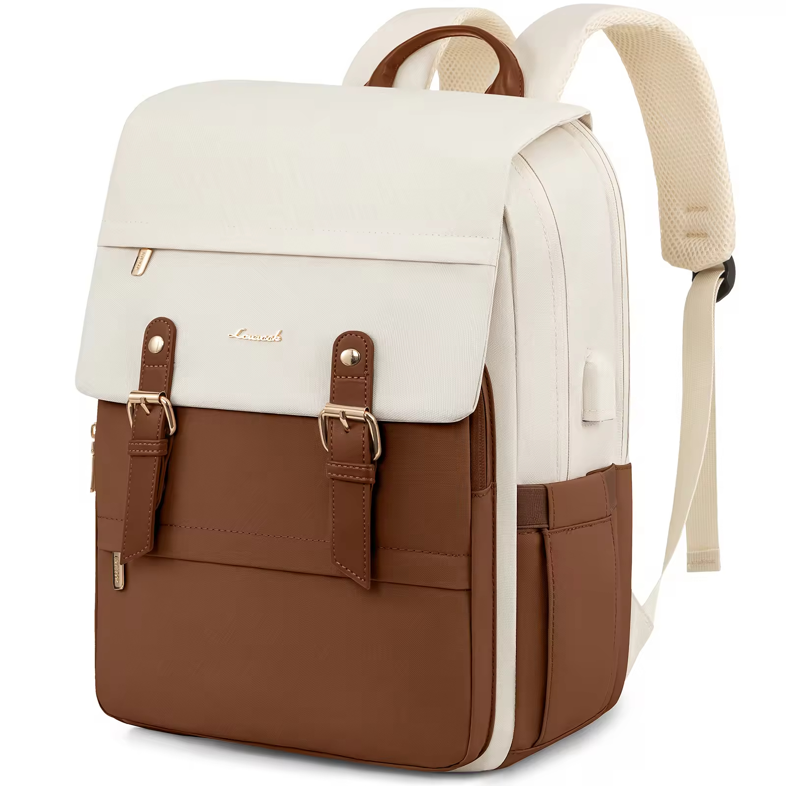 Stylish Two-Tone Backpack Stylish Backpack with Durable Materials