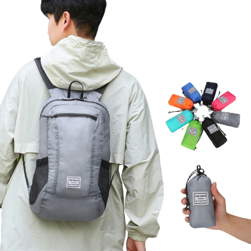 Foldable Backpack Heavy Duty Hiking Pack with Tear Resistant Fabric for Mountain Trekking
