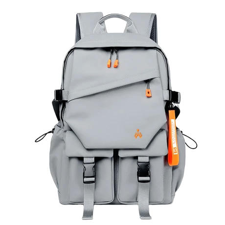 Grey Backpack Custom College Student Backpack Factory Manufacturer OEM ODM Available