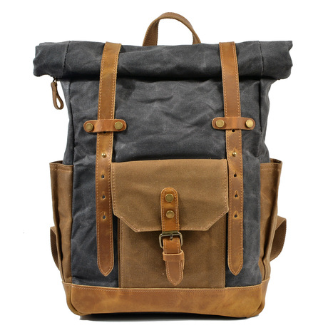 Canvas and Leather Backpack