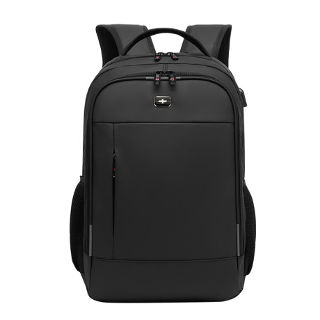 Sleek Black Eco-Friendly Custom Business Backpack Sustainable OEM Work Bags