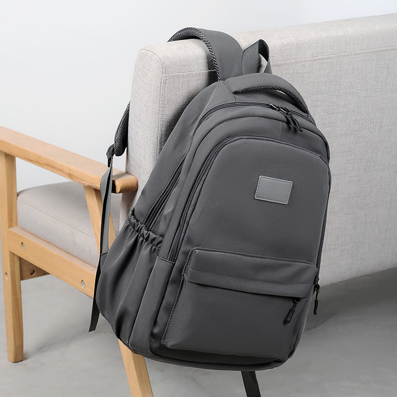 Modern Gray Laptop-Friendly College Backpack for University Giveaways