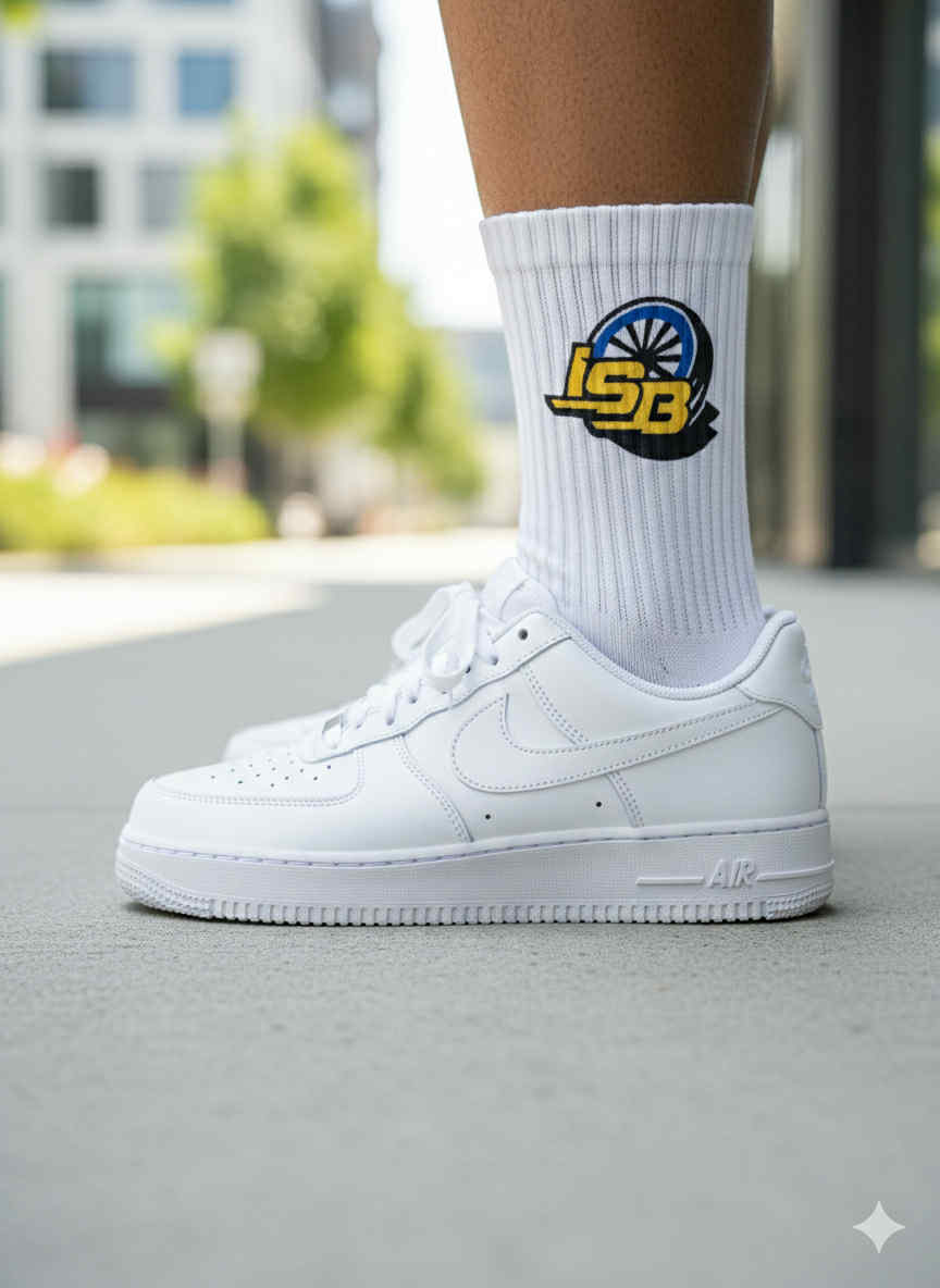 Białe skarpetki ISB Crew