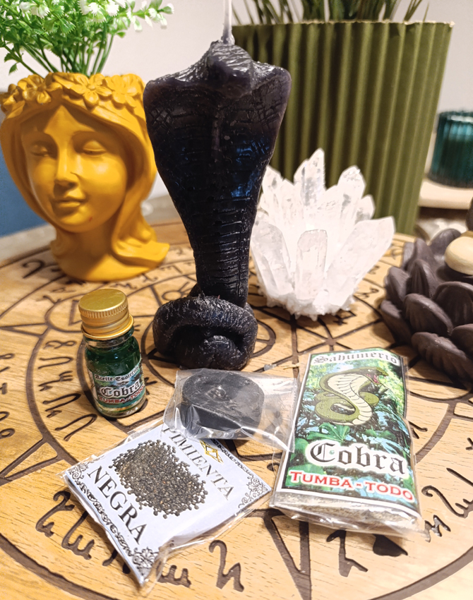 Vela ritual de la cobra