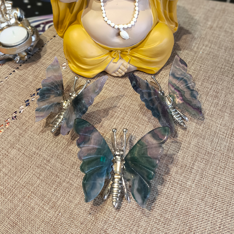 Mariposas con alas de fluorita