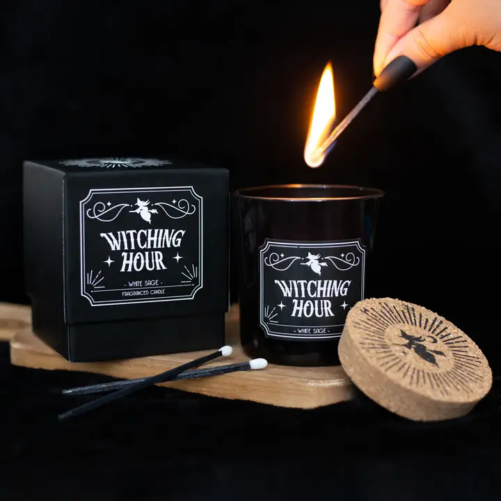 Vela gótica de salvia blanca Witching Hour - La hora de las brujas