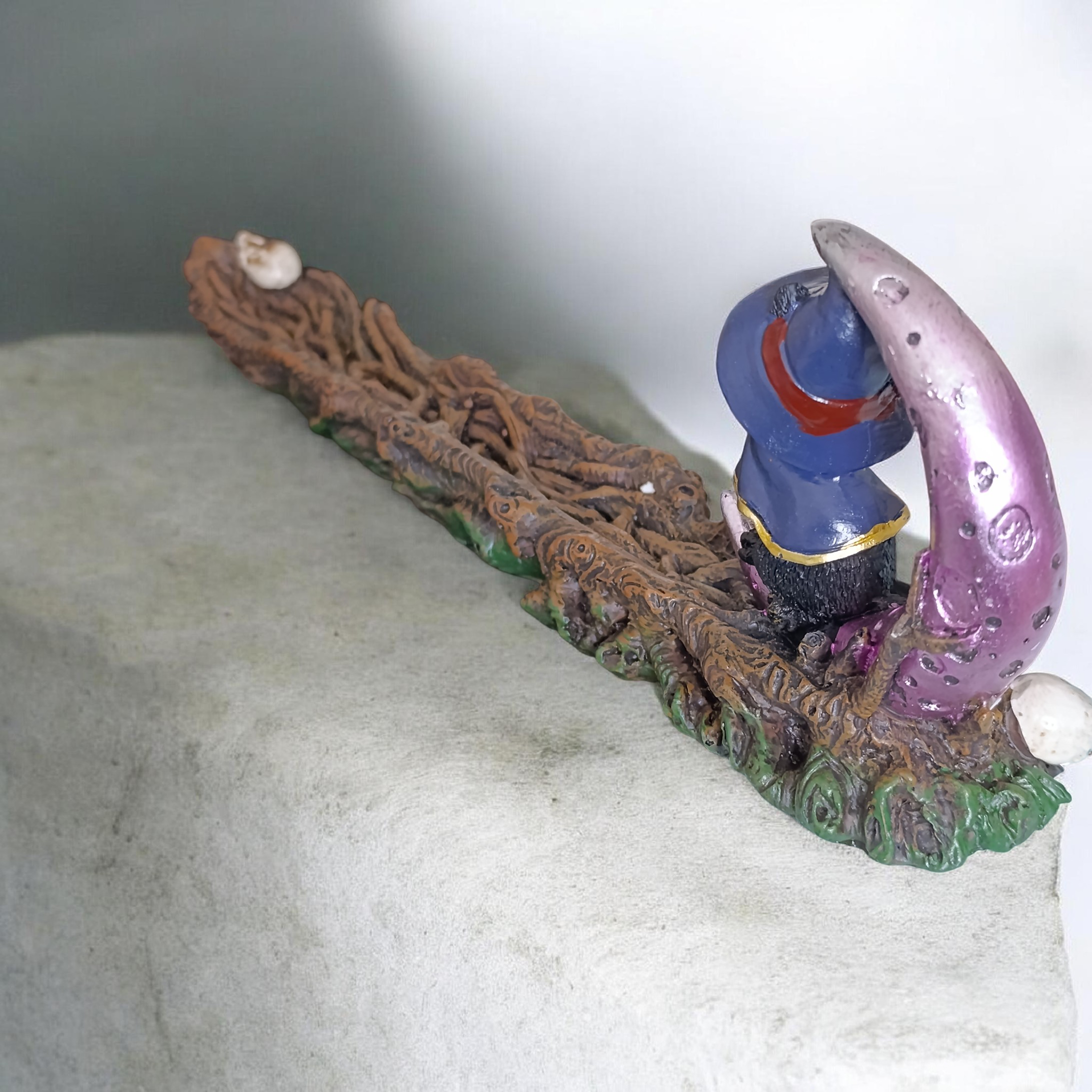 Inciensario Gato Wicca con Luna y Calaveras – 