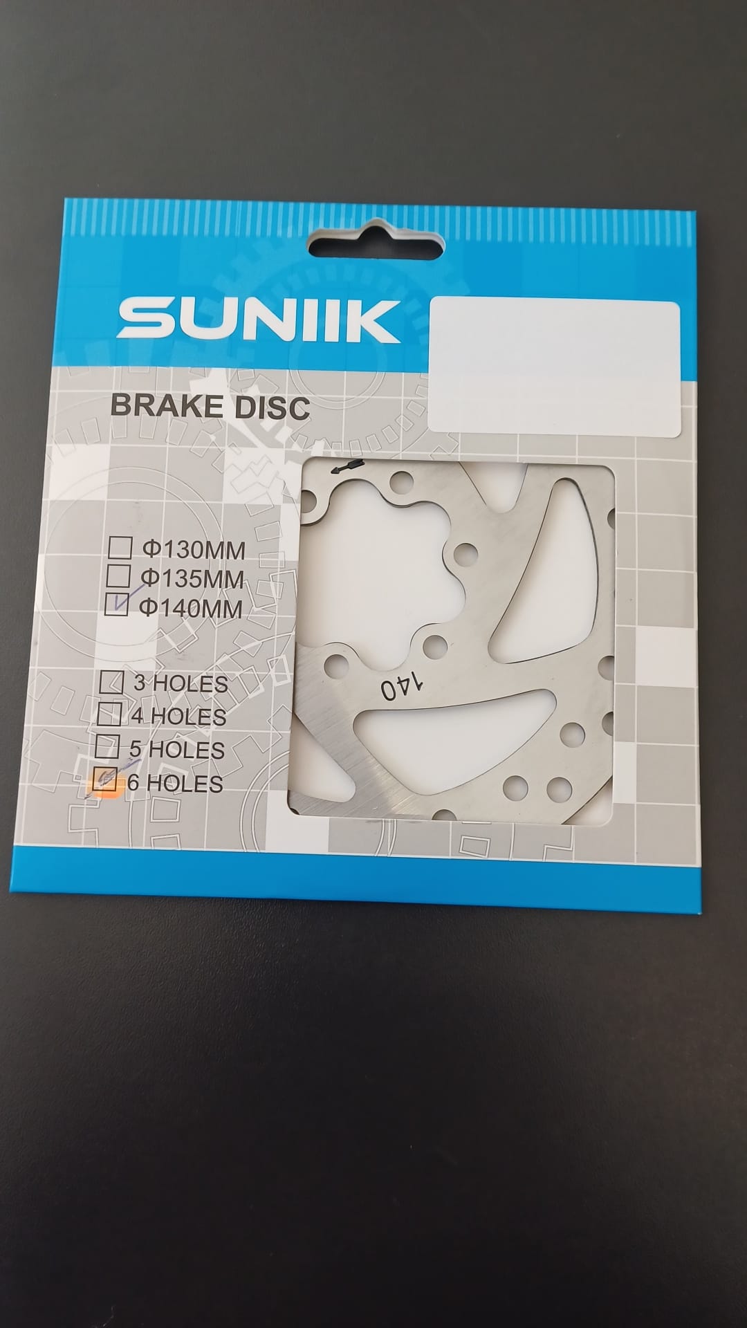 Disco de freno de 6 agujeros 140 MM