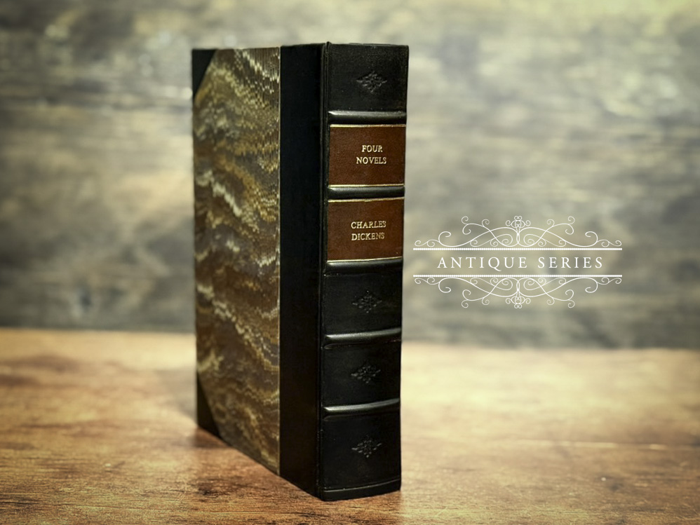 Charles Dickens - Four Novels - Antique Series - Leather Bound