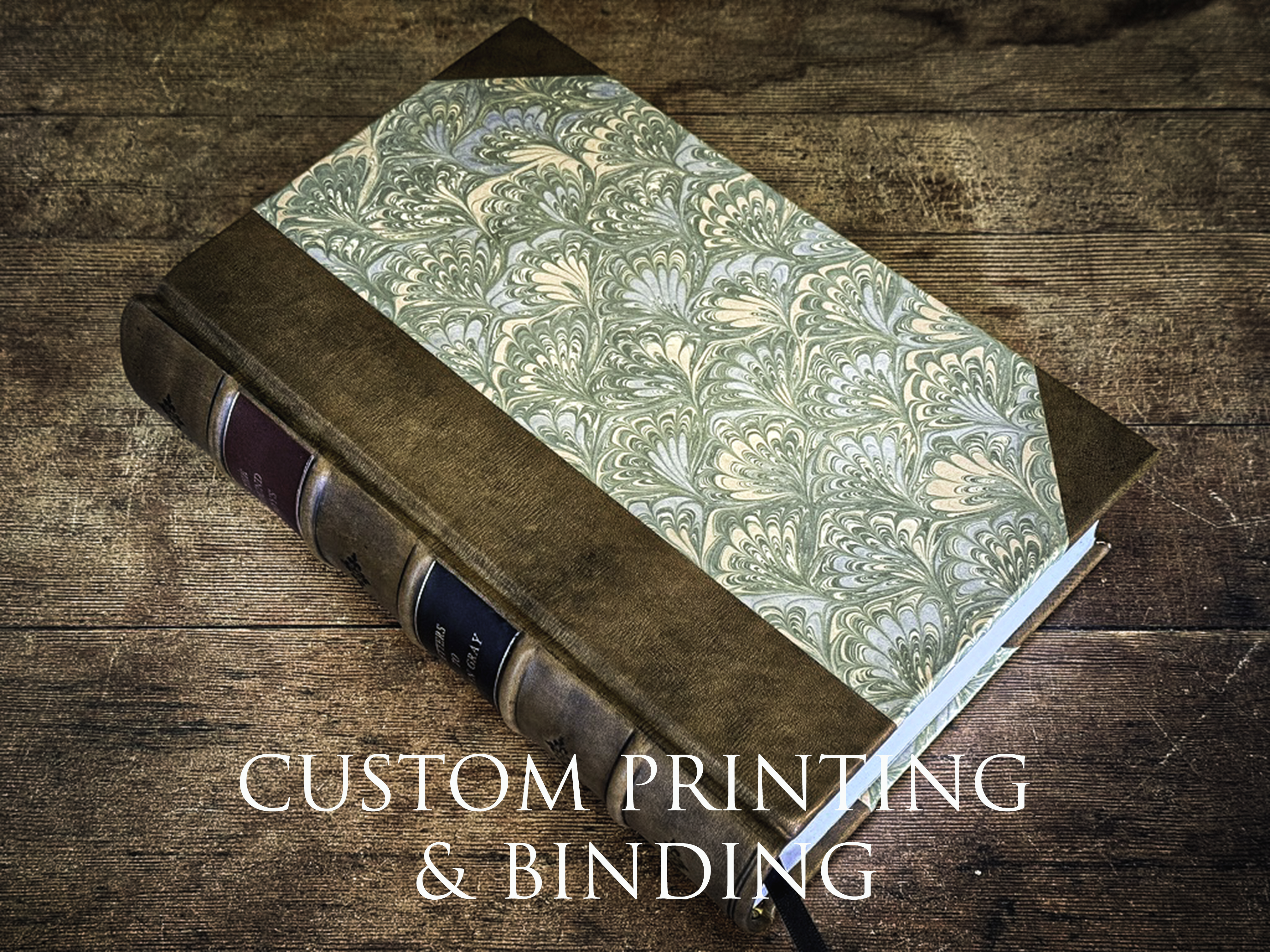 Custom Leather Book Printing and Binding - Printed and Bound Book - Personalised Gift - Bespoke Leather Binding