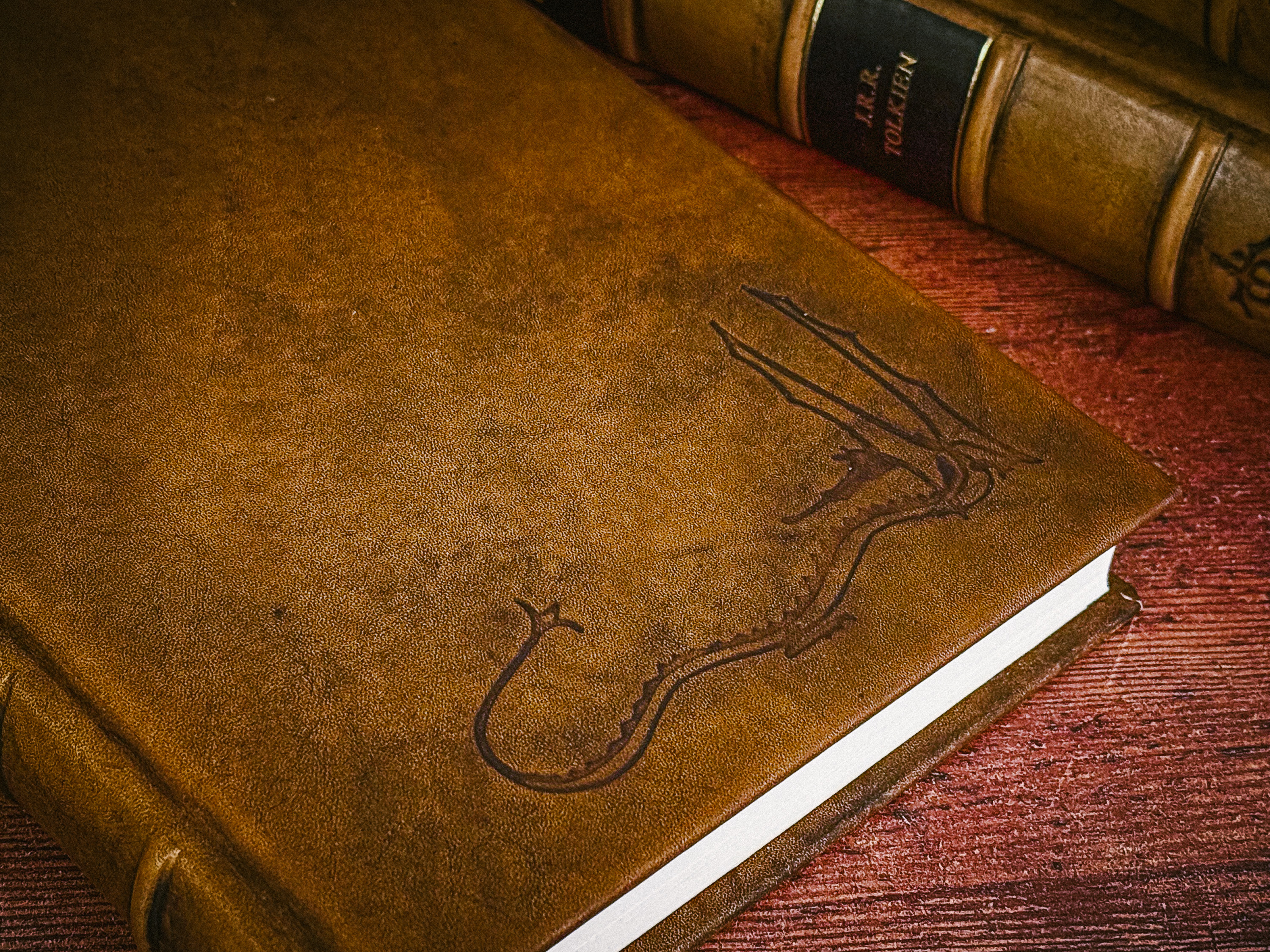 Lord of the Rings and The Hobbit Set - J.R.R. Tolkien - Leatherbound - Antiqued Leather - Made in the UK
