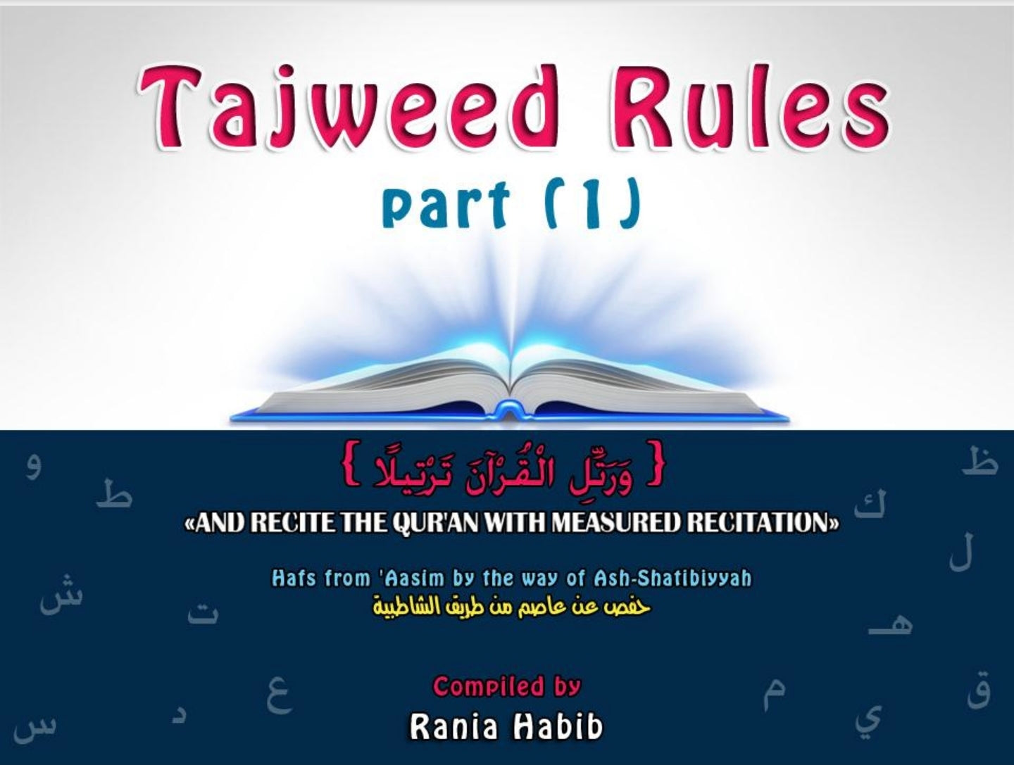 Tajweed Rules Made Easy, Part (1-3) by Rania Habib
