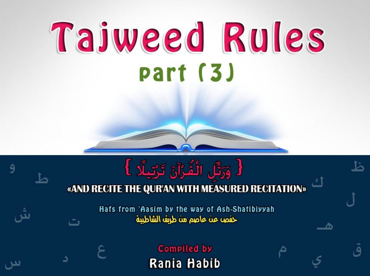 Tajweed Rules Made Easy, Part (1-3) by Rania Habib 