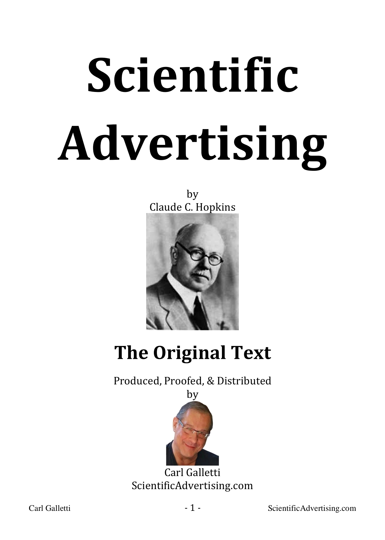 Scientific Advertising by Claude Hopkins