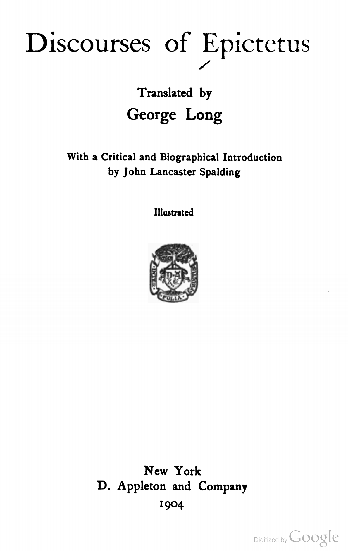 Discourses of Epictetus by Arrian