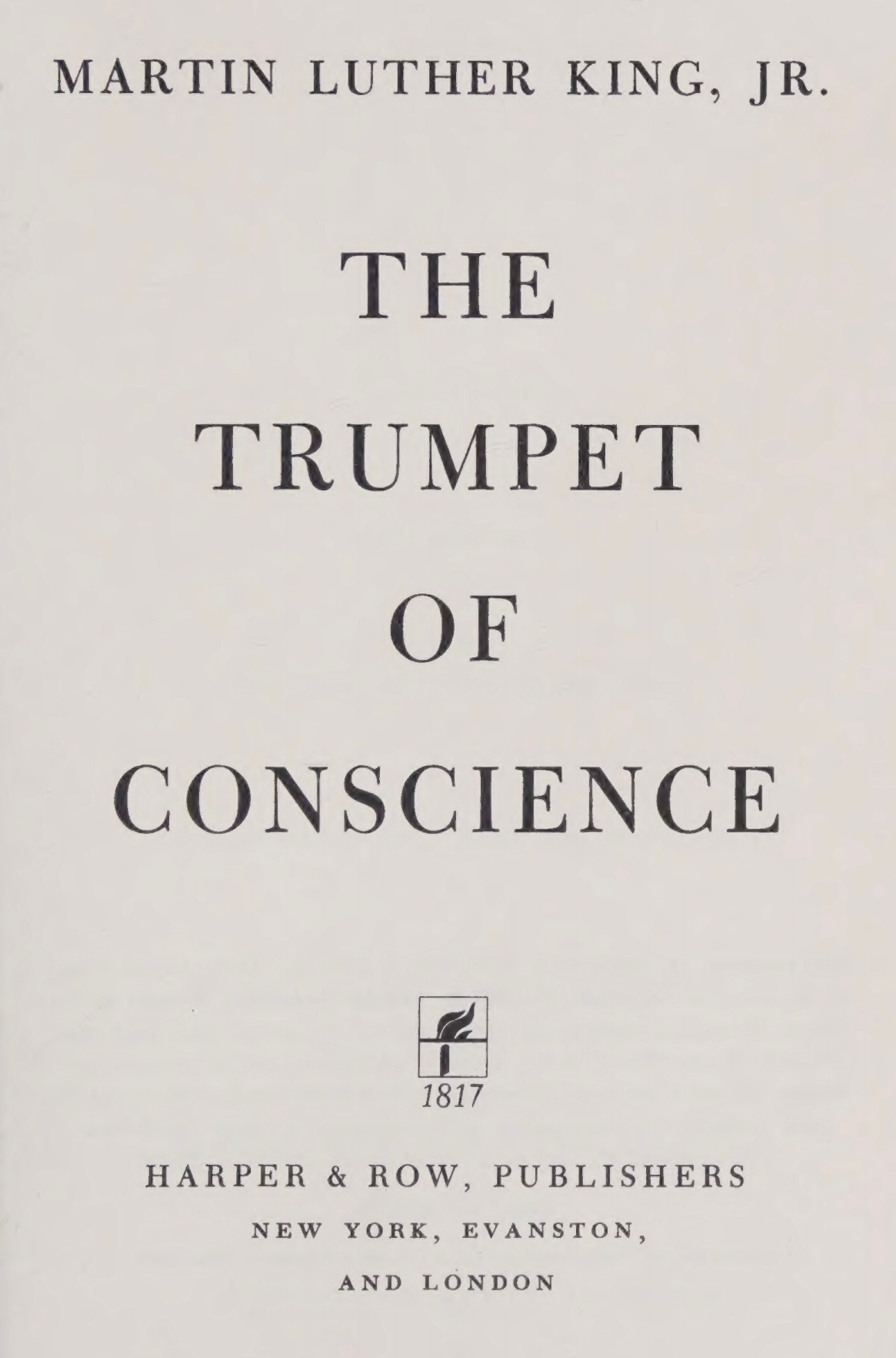 The Trumpet of Conscience, By Martin Luther King Jr.