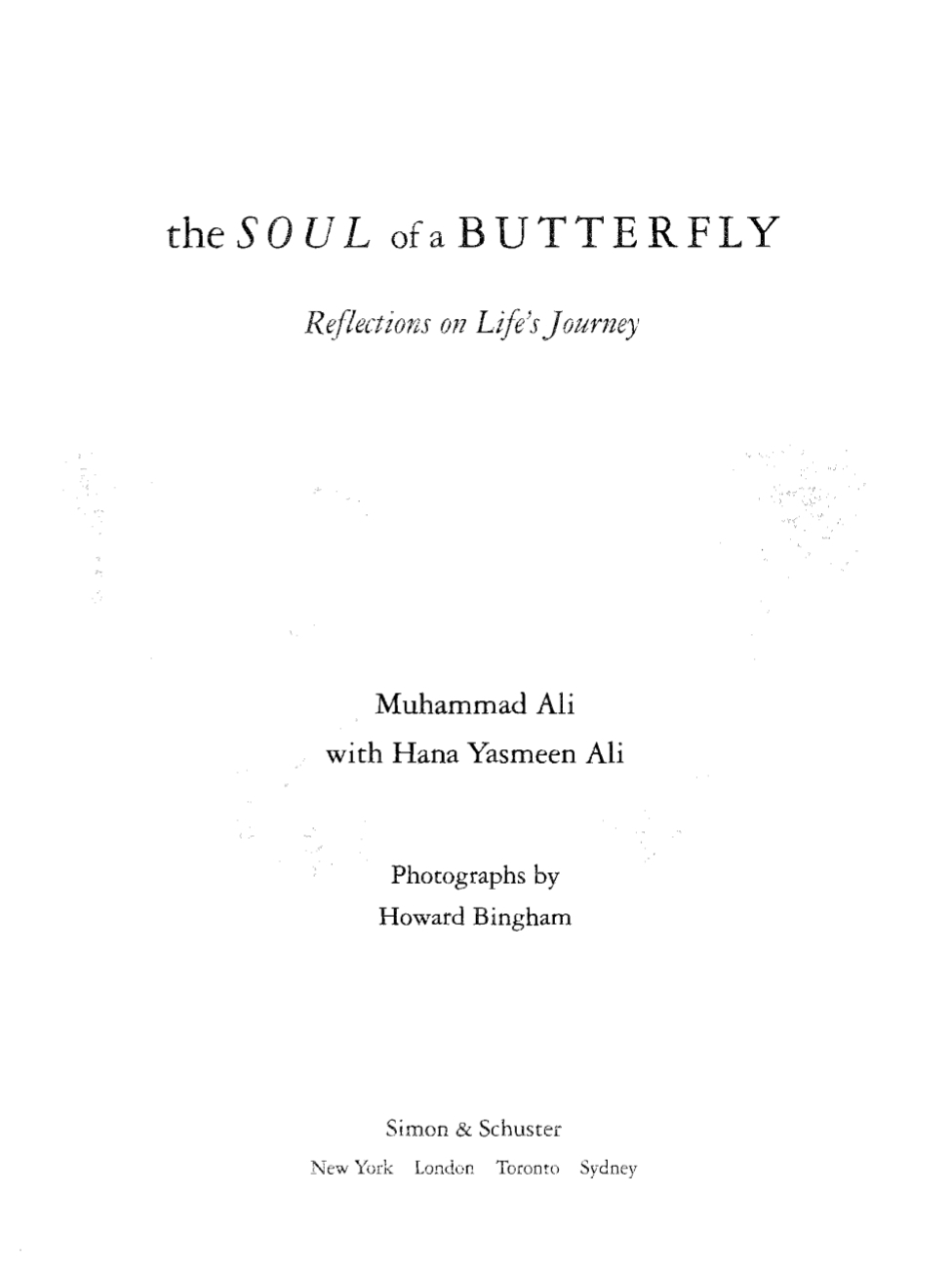 The Soul of a Butterfly, Reflections on Life's Journey, Muhammad Ali 