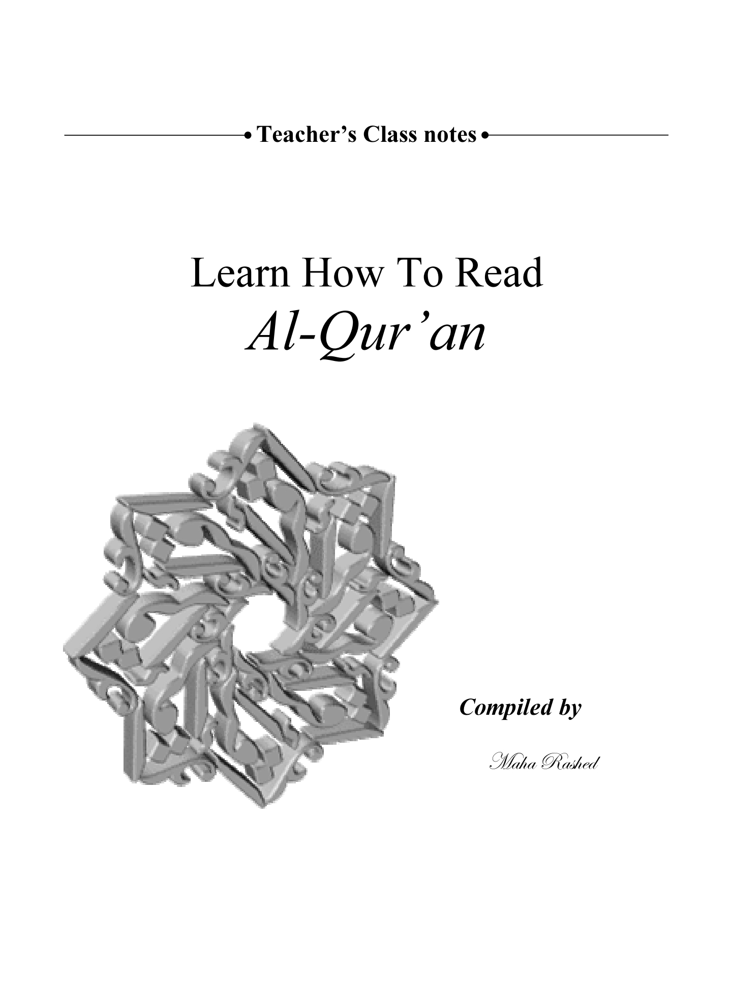 Simplified Yasarna, Learn how to read Arabic/ Quran
