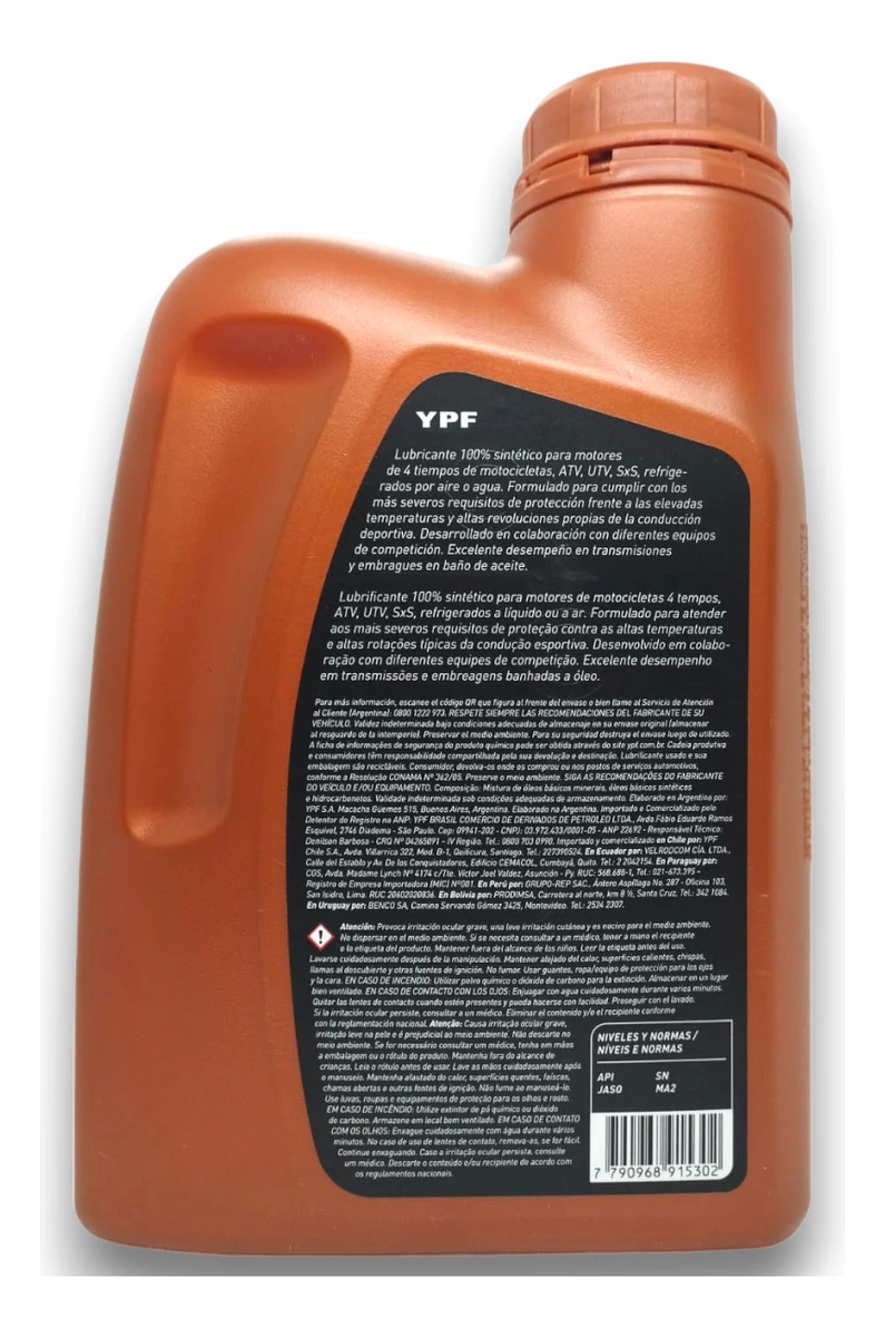 Aceite Ypf Rod 10w40 Semisintetico 4t X 1 Litro