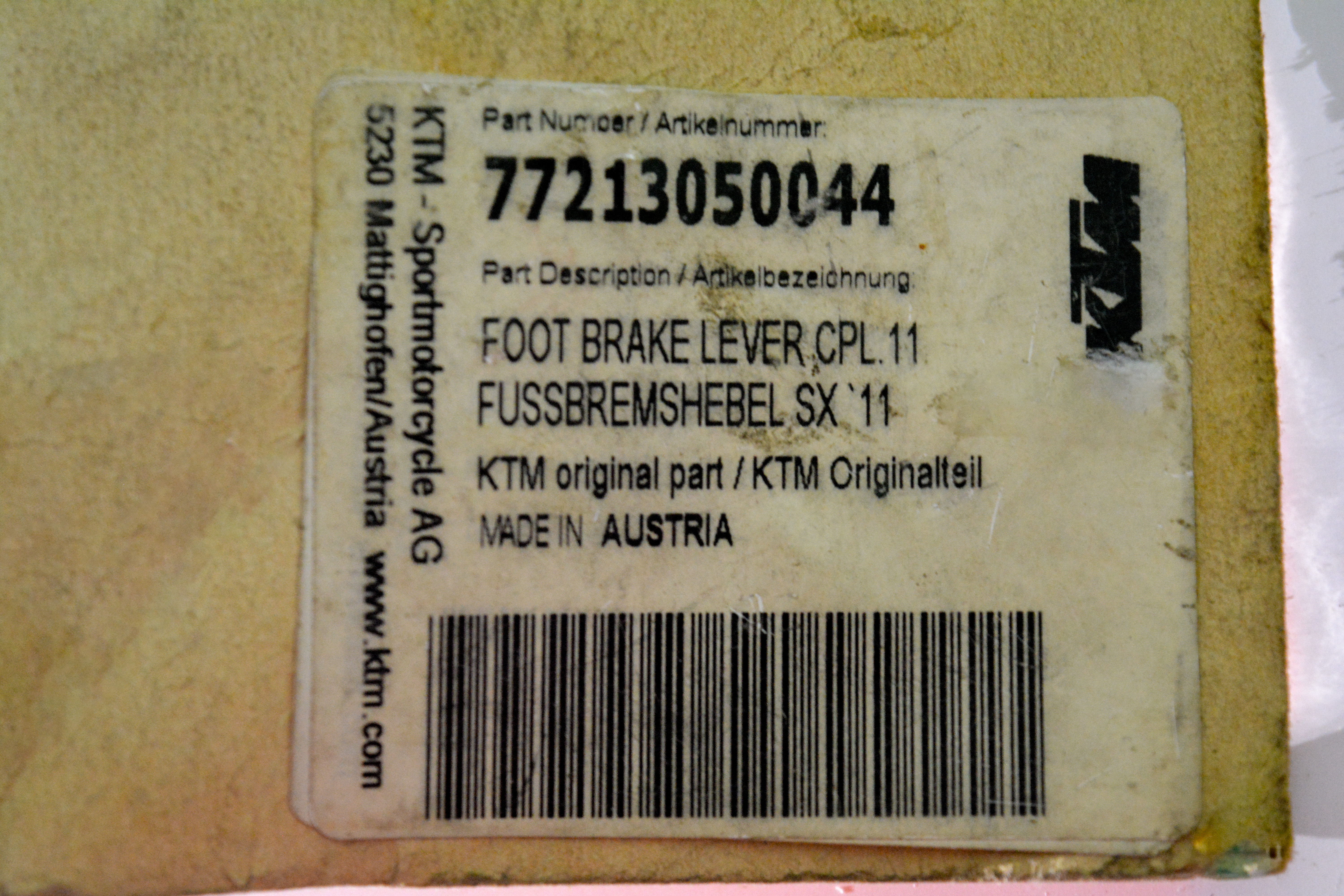 Palanca De Freno De Pie Ktm 77213050044 - 