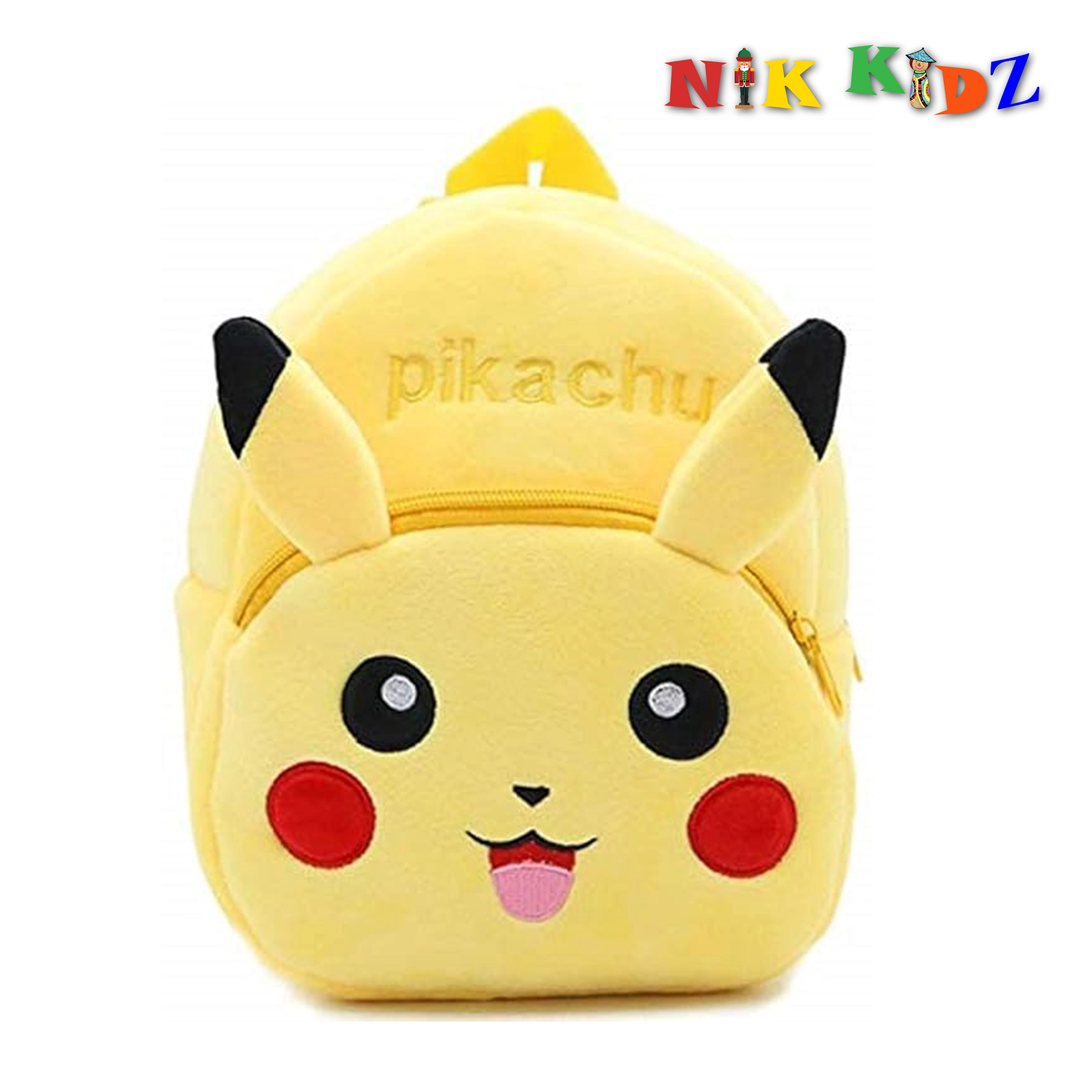 Kids School Bag Soft Plush Backpacks Cartoon Boys Girls Baby (2-5 Years) Pikachu