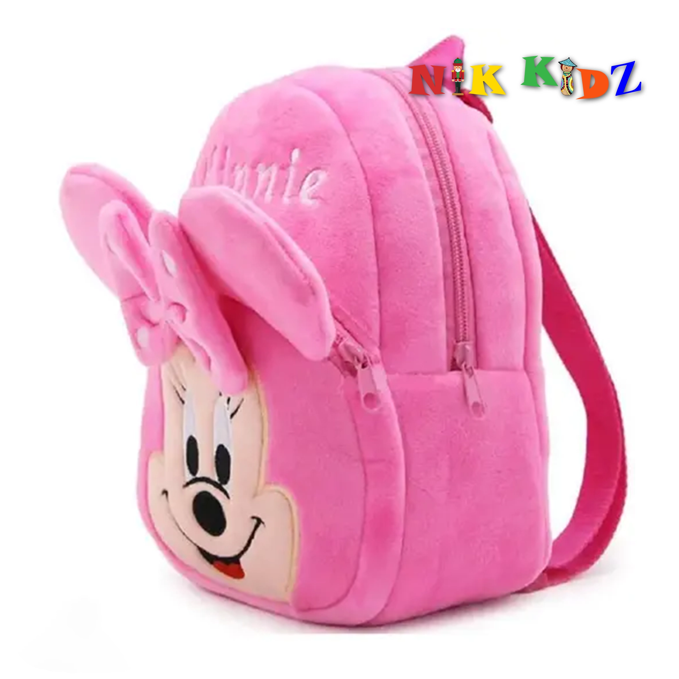 Minnie Mouse Character Backpack for Small Kids Size 10 inches Stuff Bag
