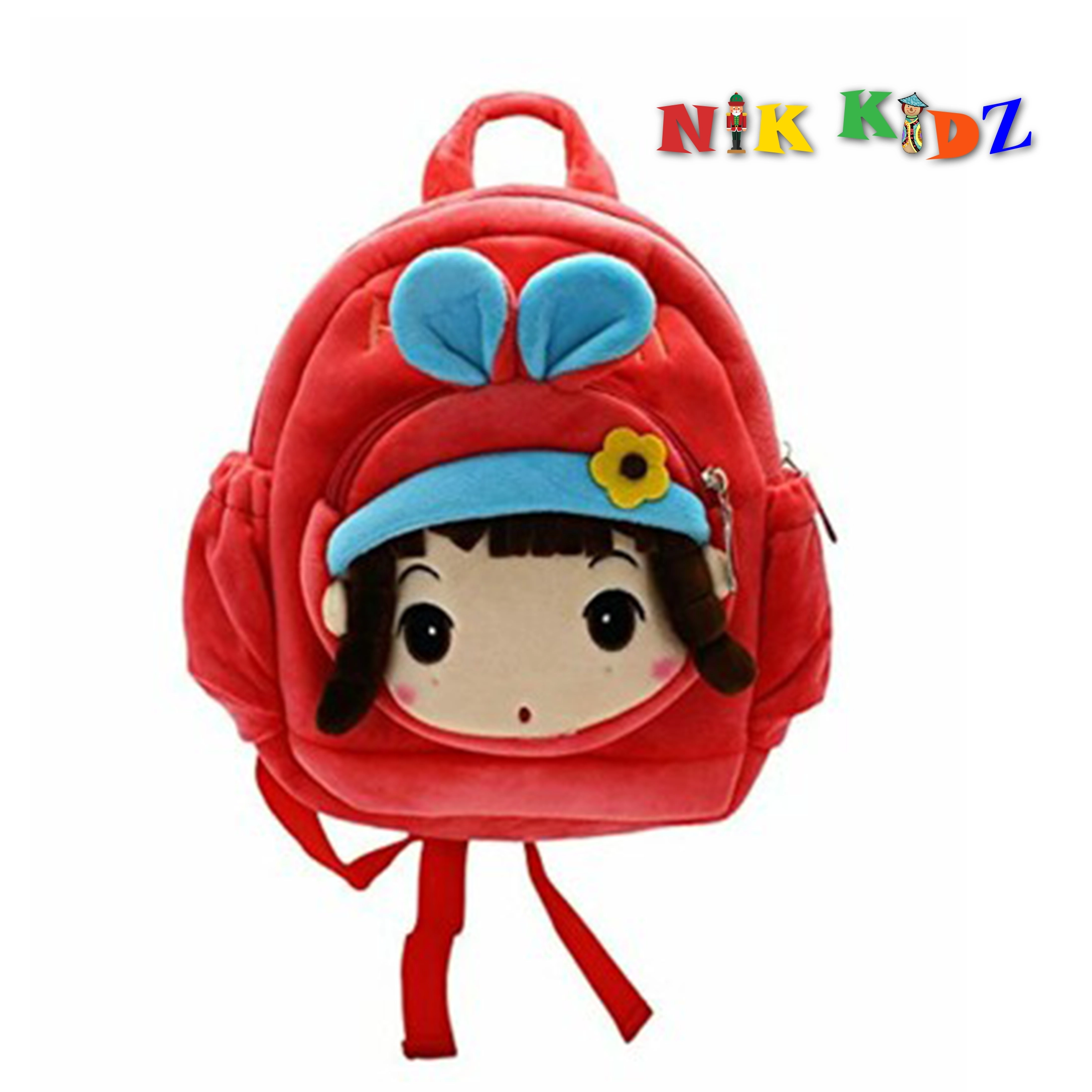 Weshopaholic Red Cute Pretty Girl 12 x 8 x 11 inch Soft Cartoon Bag