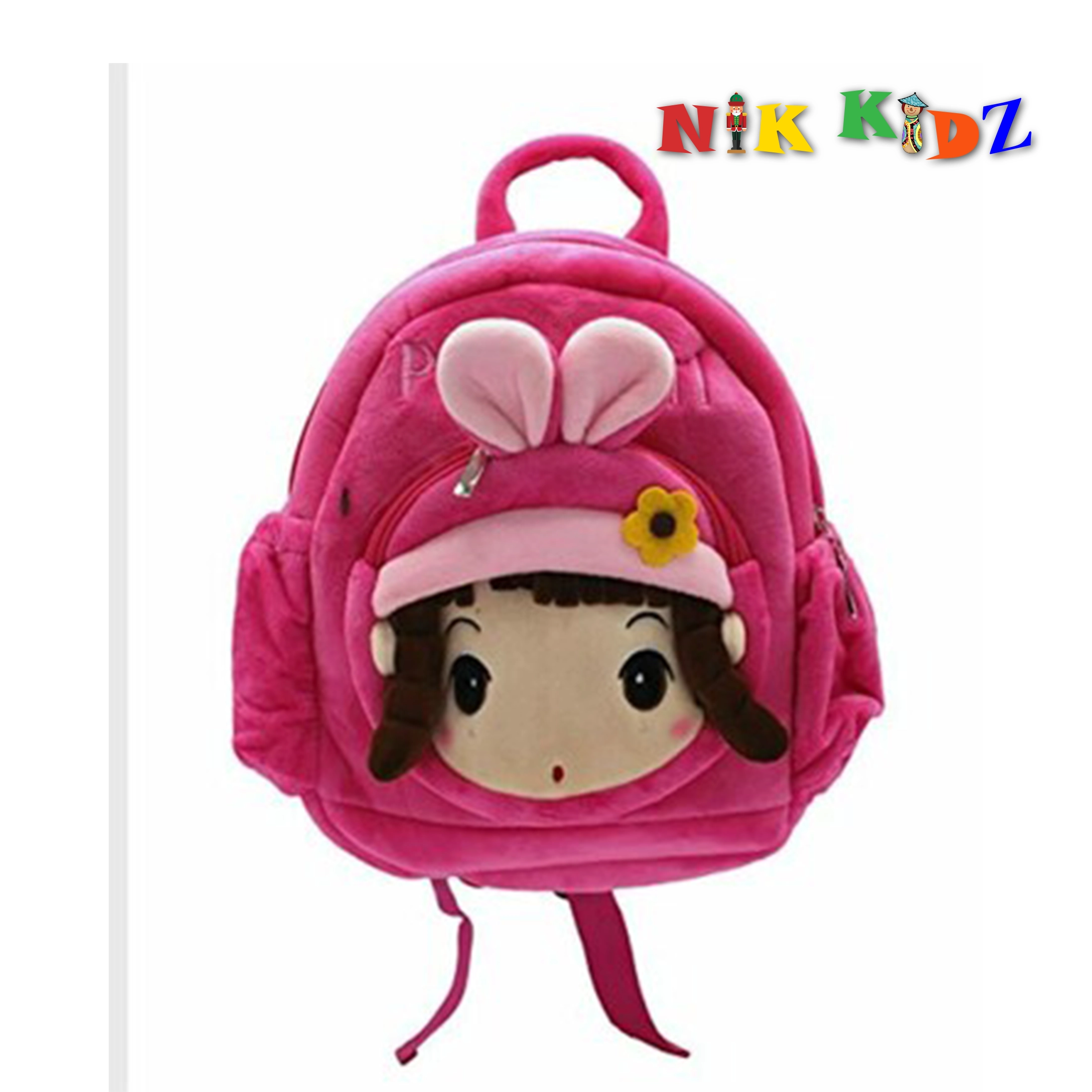 Weshopaholic Red Cute Pretty Girl 12 x 8 x 11 inch Soft Cartoon Bag