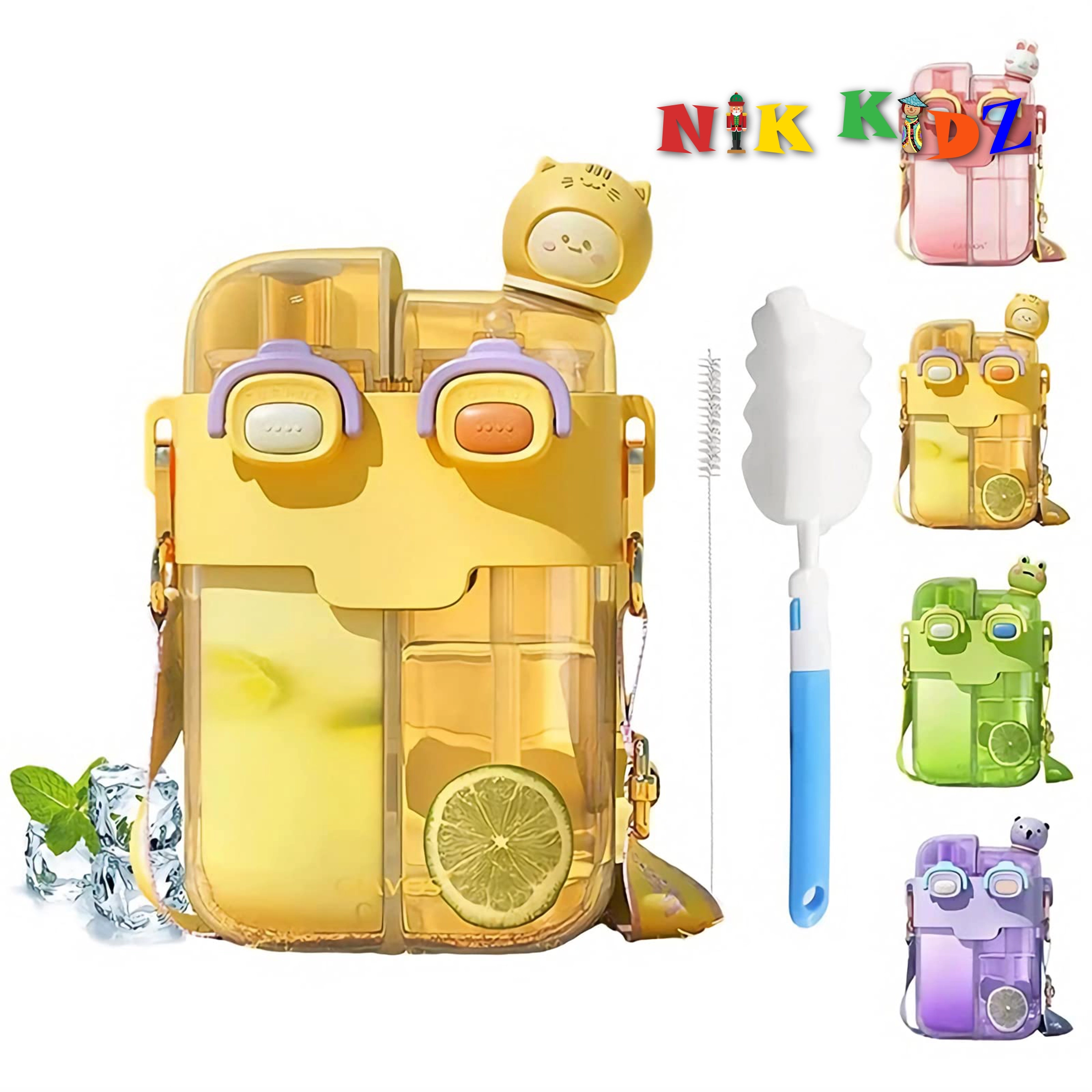 780Ml Cartoon Kawaii Double Layer Water Bottle