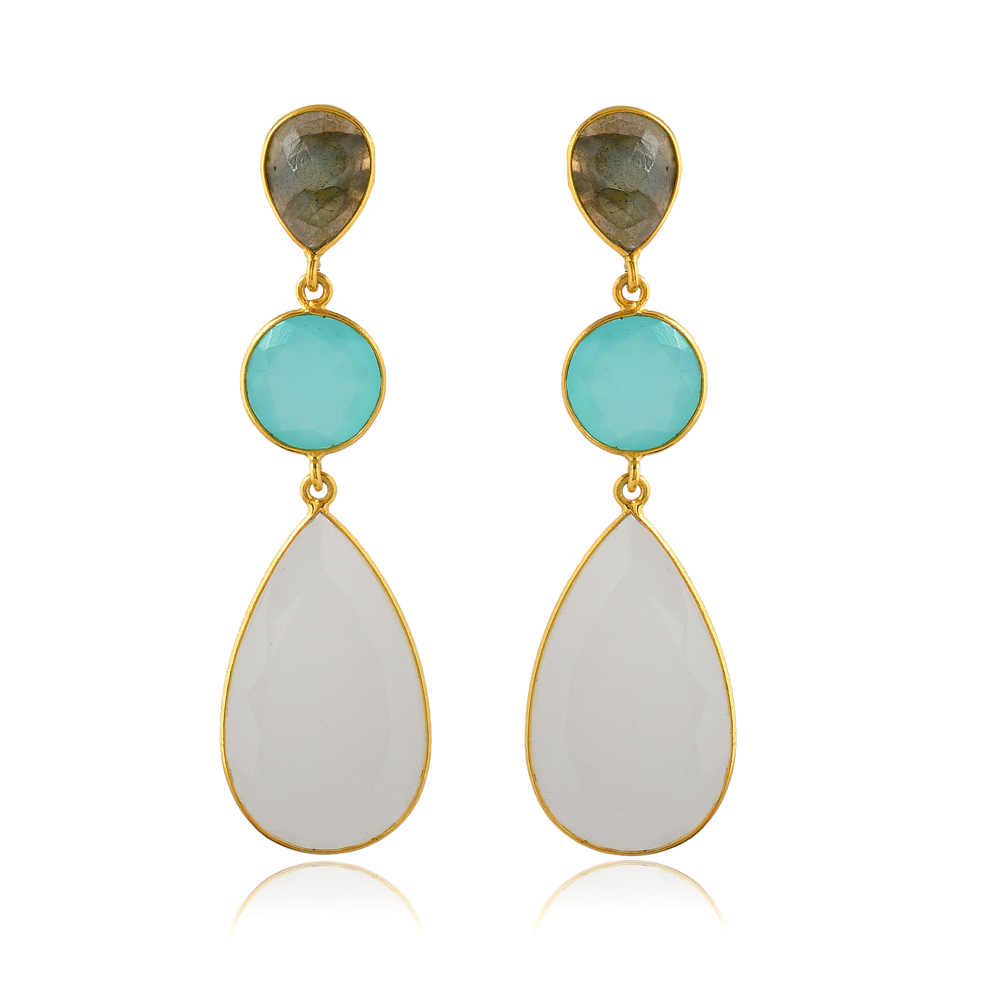 Top Best Selling Lovely Multi Color Drop Earring Long Earring Jewelry for Women and Girls Wholesale Price in India (VVJGE 09)