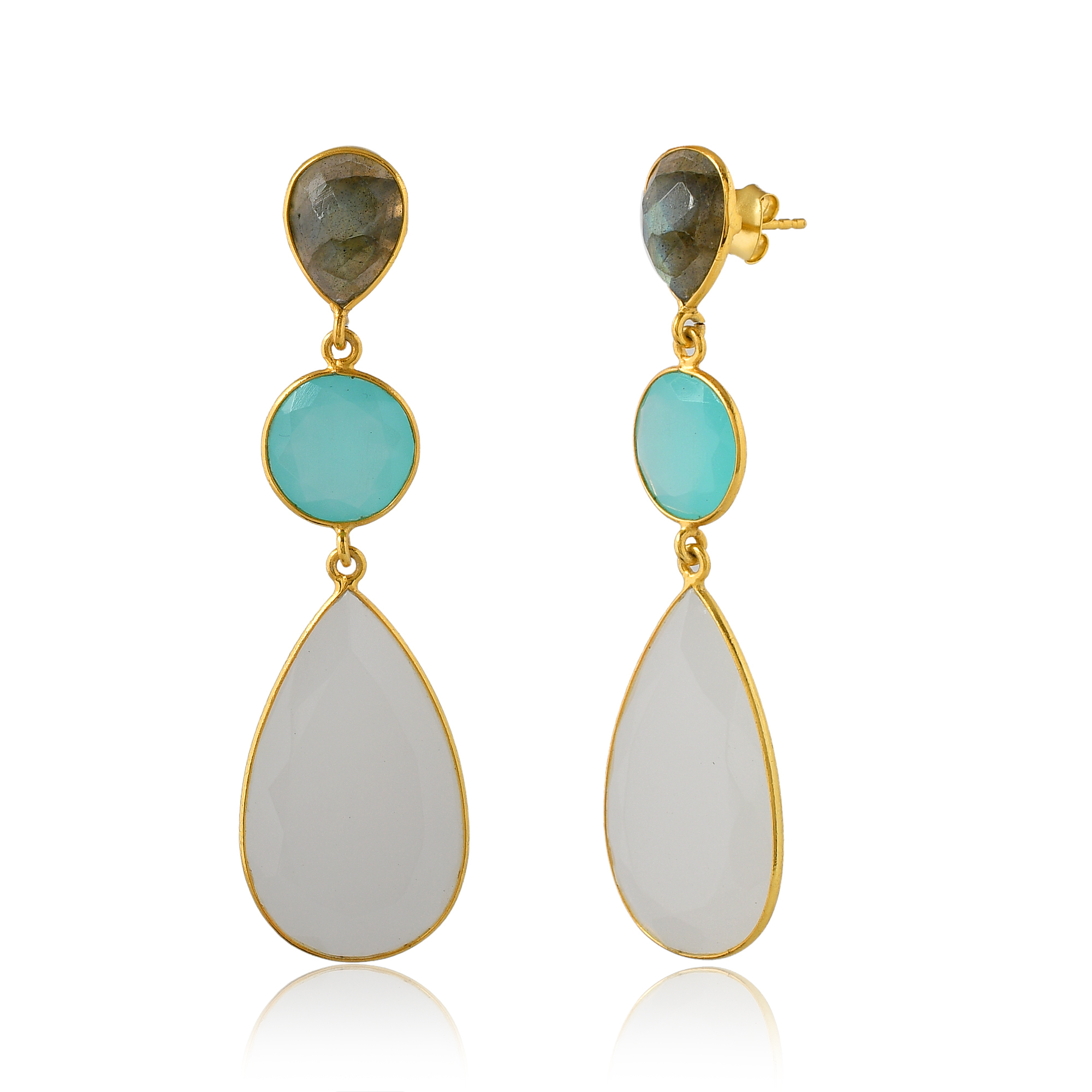 Top Best Selling Lovely Multi Color Drop Earring Long Earring Jewelry for Women and Girls Wholesale Price in India (VVJGE 09)