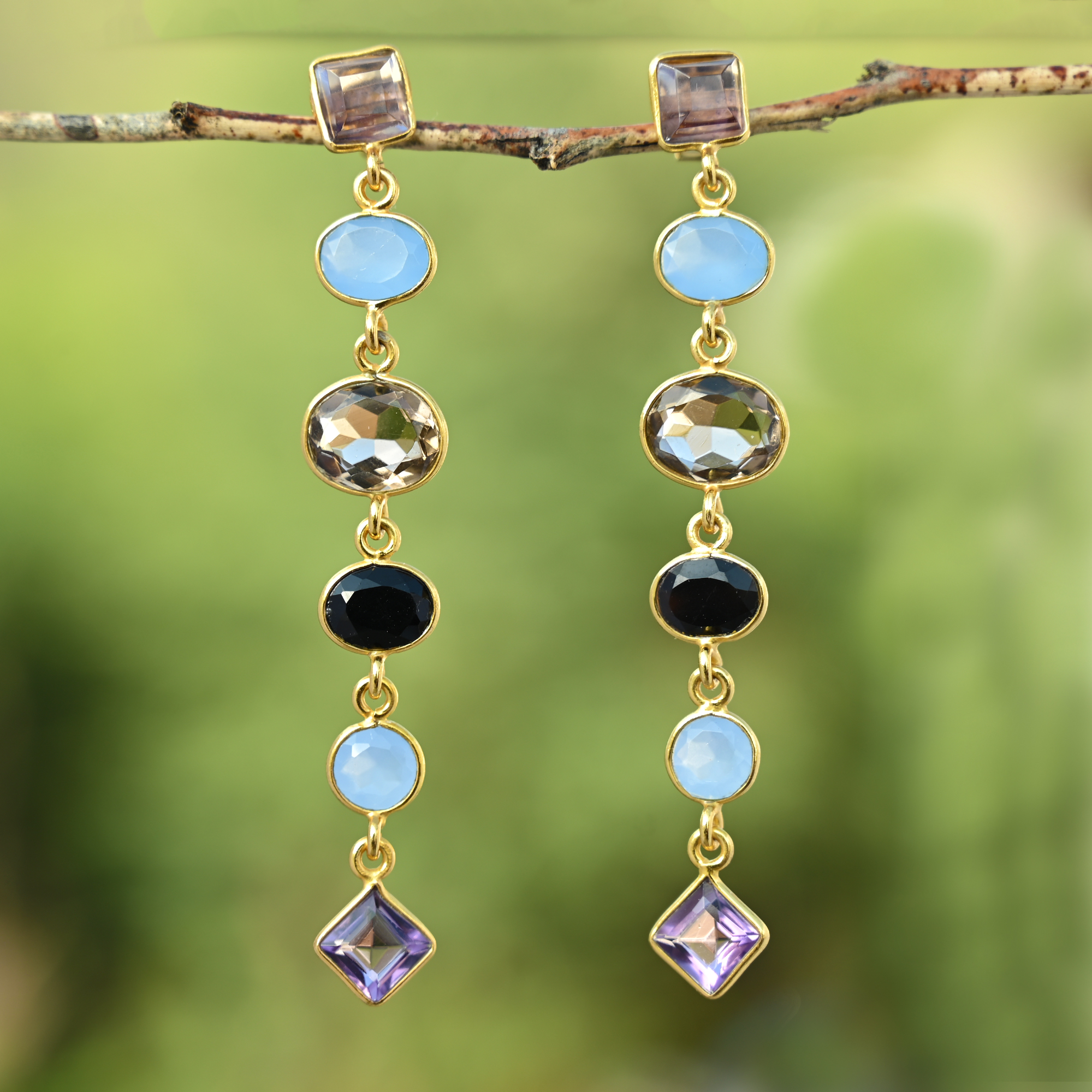 Latest Design Multi Color Beautiful Lovely Long Earring Fashionable Jewelry for Girls and Women Available at Affordable Price (VVJGE 37)